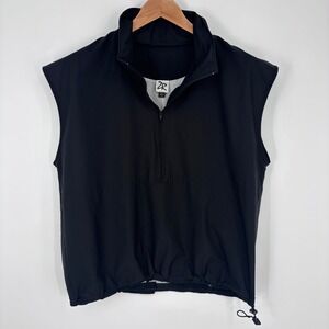 Zero Restriction 1/4  Zip Vest Men L Black Gore-Tex Windstopper Golf Windbreaker